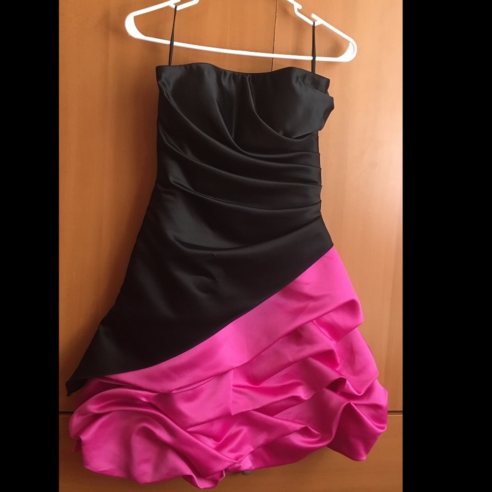 Onyx nite black and pink formal dress NWOT
